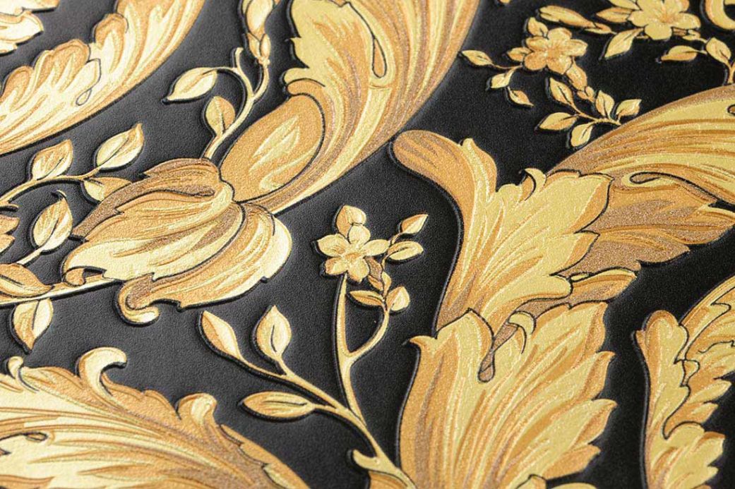 Versace Tapeten Tapete Mimas Gold Detailansicht