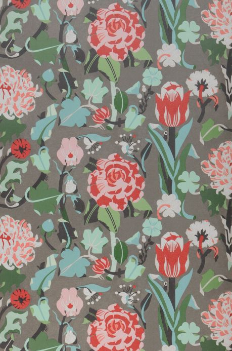 Floral Wallpaper Wallpaper Eleonore shades of red Roll Width