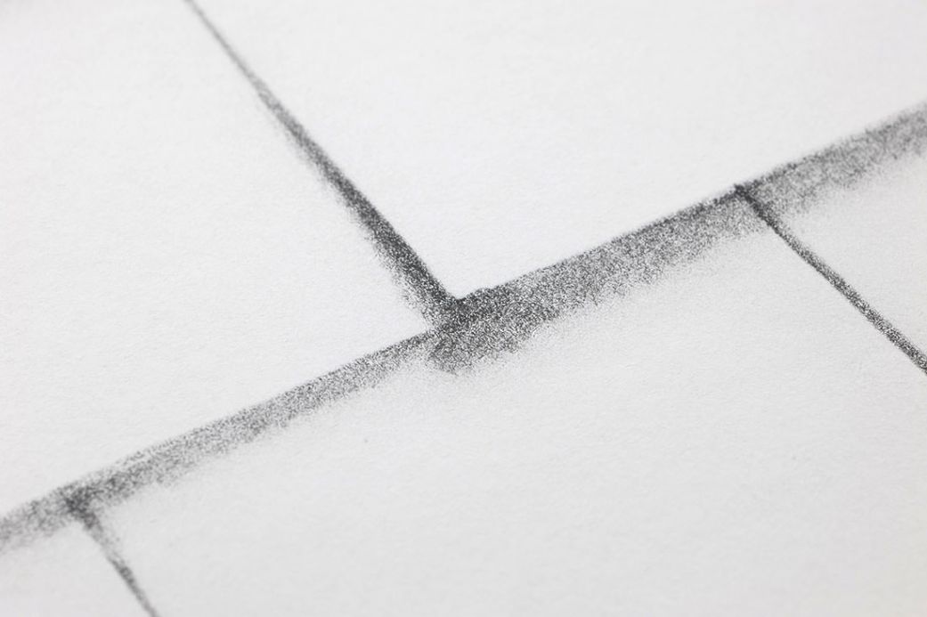 Archiv Wallpaper Pencil Drawing 06 white Detail View