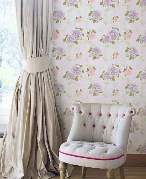 Archiv Wallpaper Isotta pale lavender Room View