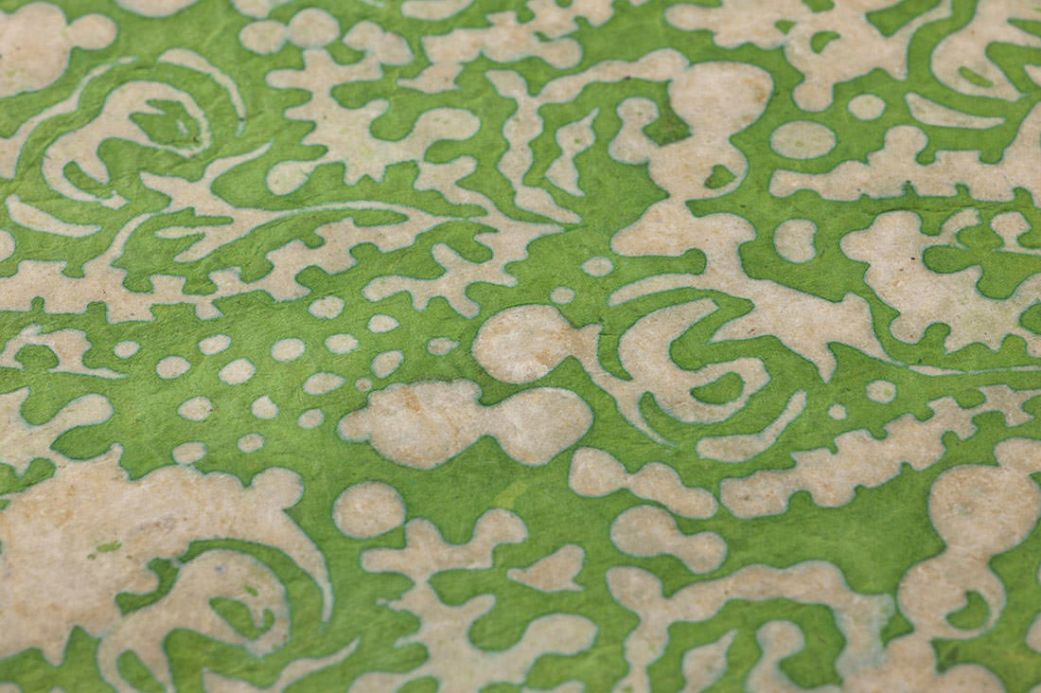 Designer Wallpaper Sangpo pea green Detail View