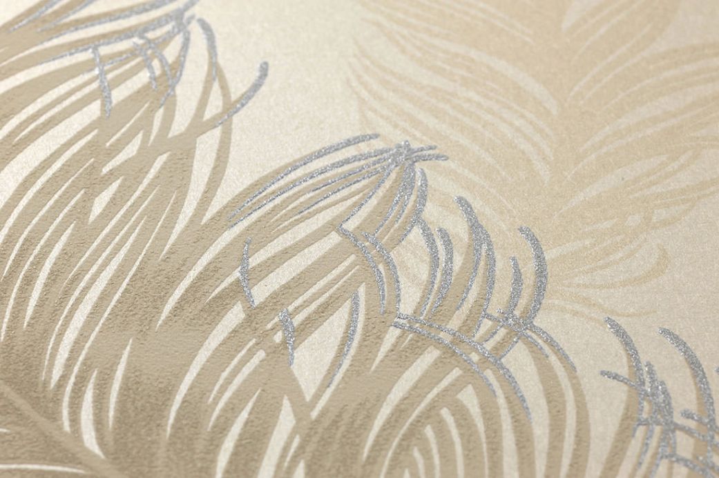 Archiv Wallpaper Feather Rain light beige Detail View