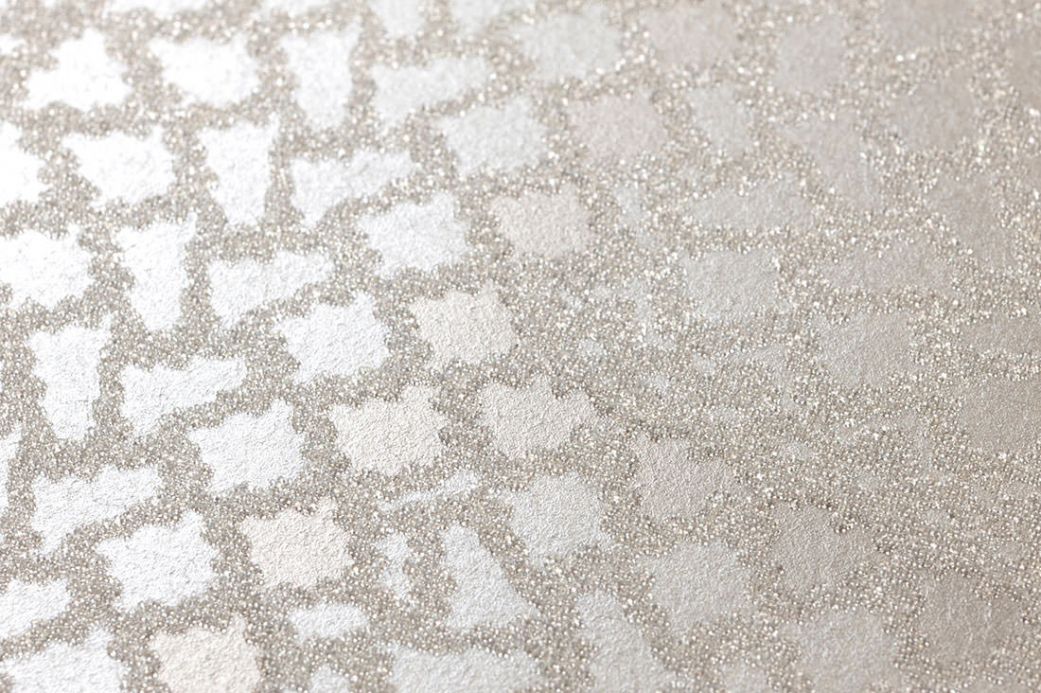 Glass bead Wallpaper Wallpaper Yamuna grey beige Detail View