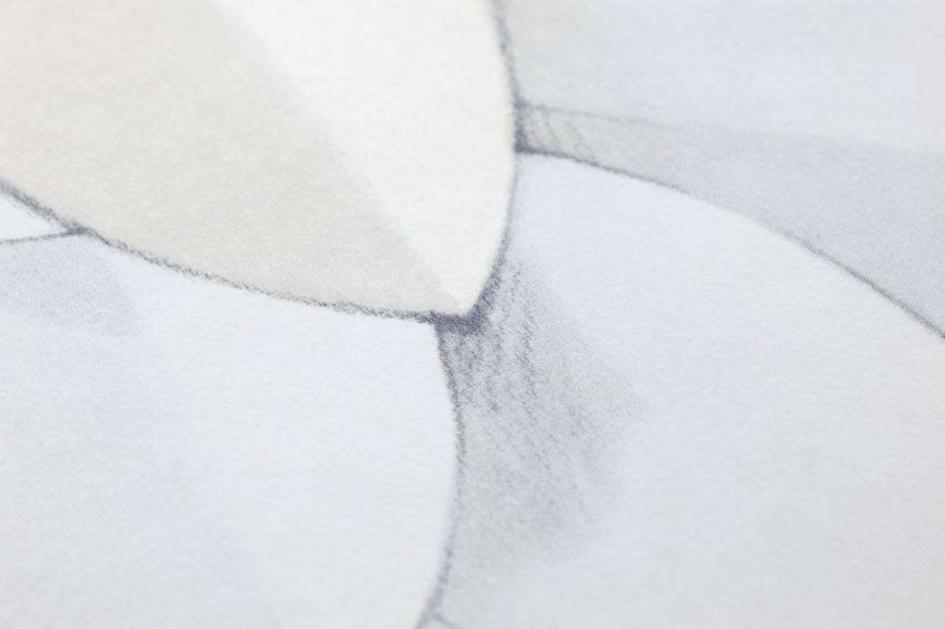 Archiv Wallpaper Pencil Drawing 04 grey white Detail View