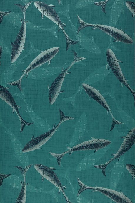 Animal Wallpaper Wallpaper Immola water blue Roll Width