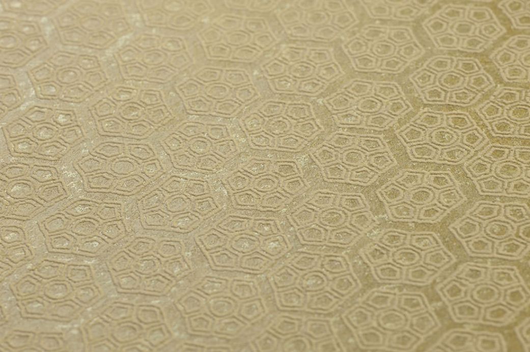 Archiv Wallpaper Imana olive yellow Detail View