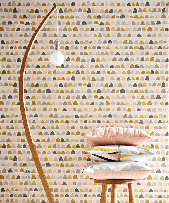 Shabby Chic Wallpaper Wallpaper Pria honey yellow Room View