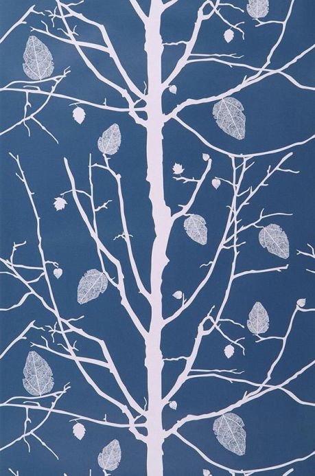 Archiv Papier peint Family Tree bleu pétrole Largeur de lé