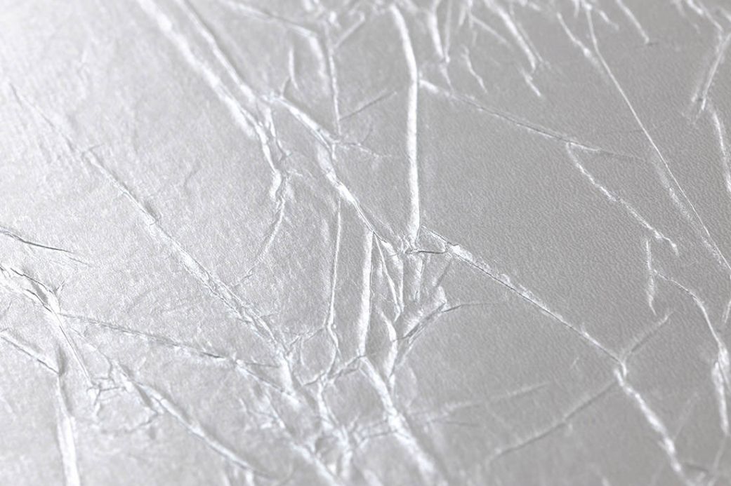 Crinkle Effect Wallpaper Wallpaper Crush Avantgarde 03 silver grey Detail View
