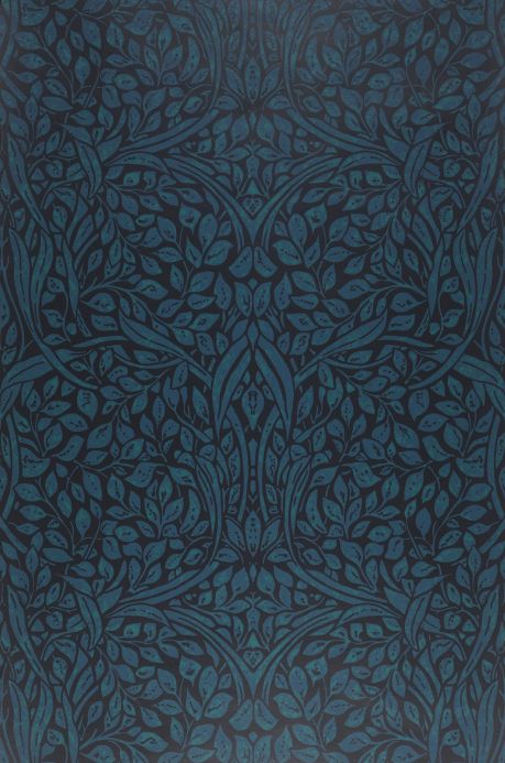 Papel pintado Art Nouveau Papel pintado Cortona azul océano Ancho rollo