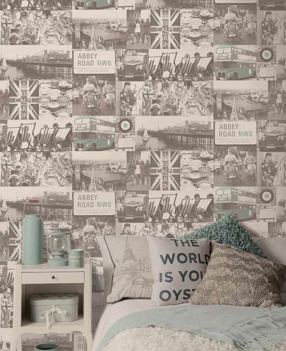 Archiv Wallpaper Abbey Road brown white Room View