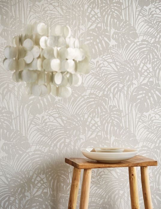 Glass bead Wallpaper Wallpaper Persephone silver grey glitter Room View