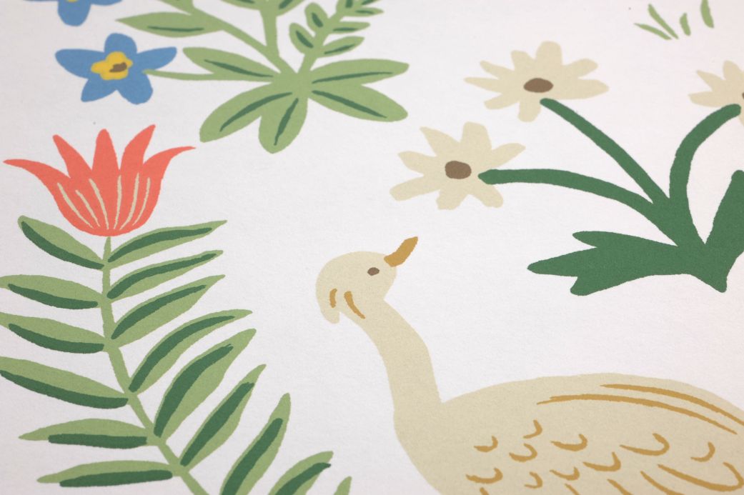 Rooms Wallpaper Menagerie white Detail View