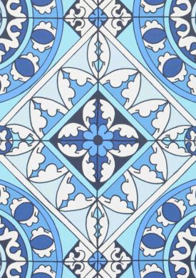 Borromeo Blau Muster