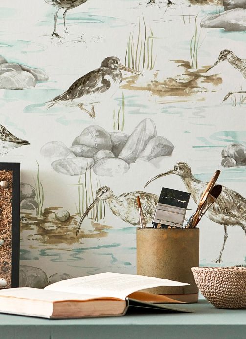 Animal Wallpaper Wallpaper Arielle beige grey Room View