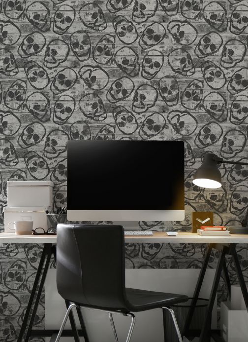 All Wallpaper Diabolo grey Room View