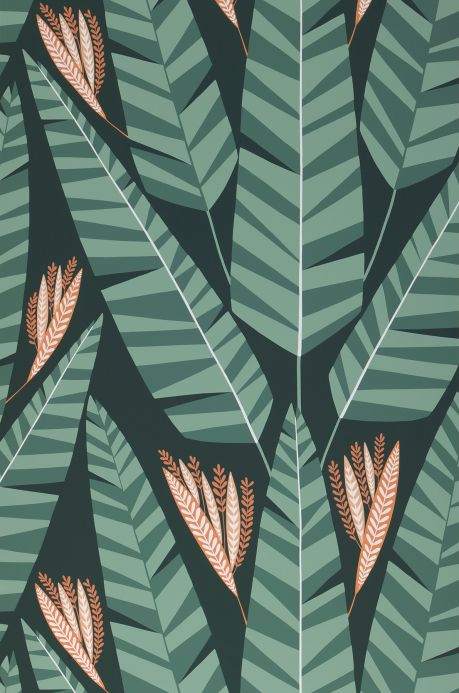 Gastronomy Wallpaper Wallpaper Jungle mint turquoise Roll Width