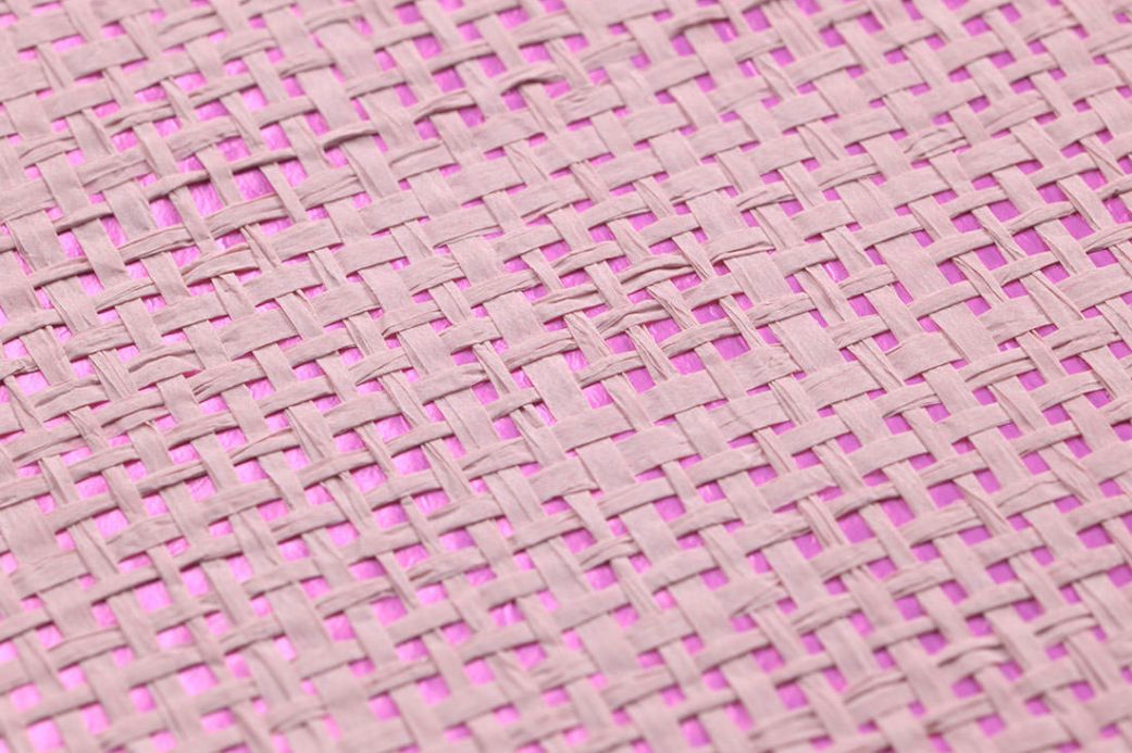 Natur Tapeten Tapete Mystic Weave 02 Pink Detailansicht