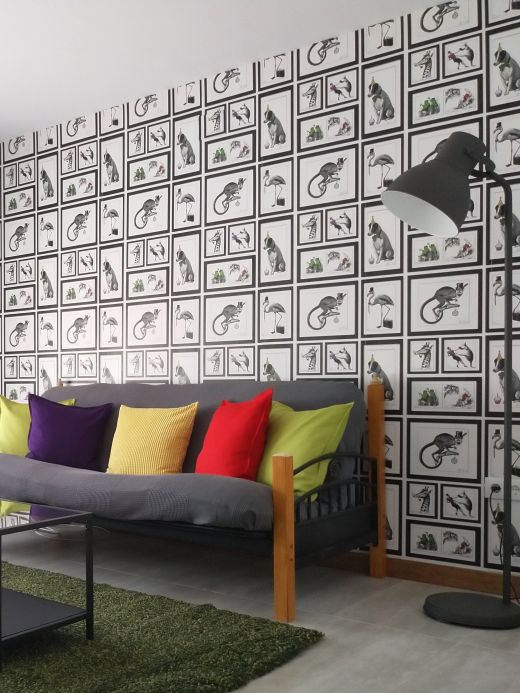 Paper-based Wallpaper Wallpaper Maleme black Room View