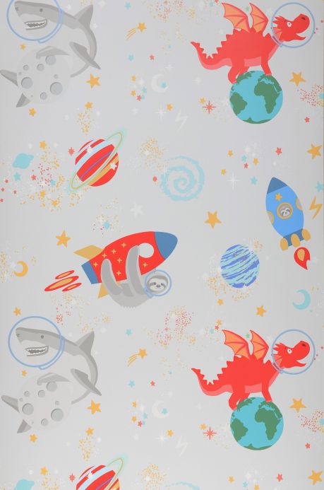 Children’s Wallpaper Wallpaper Lorenzo grey white Roll Width