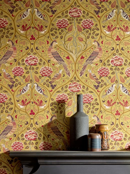 Art Nouveau Wallpaper Wallpaper Adina matt gold Room View