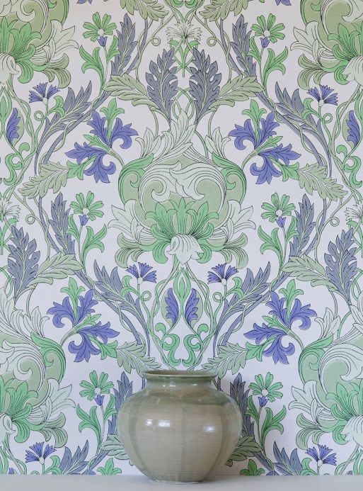 Art Nouveau Wallpaper Wallpaper Denisa green Room View