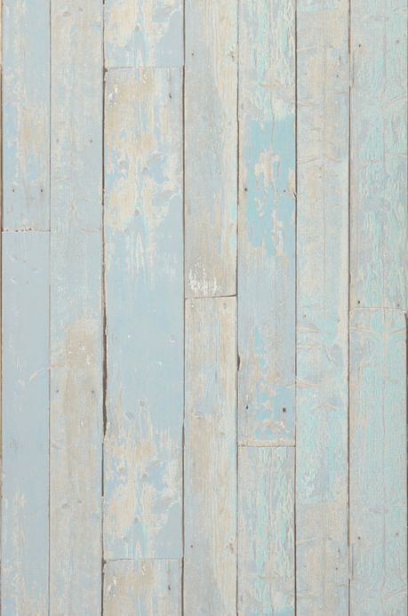 Archiv Papier peint Country Wood turquoise pastel Largeur de lé