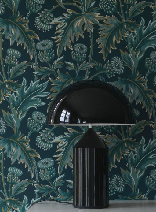 Wallpaper Wallpaper Charleston mint turquoise Room View
