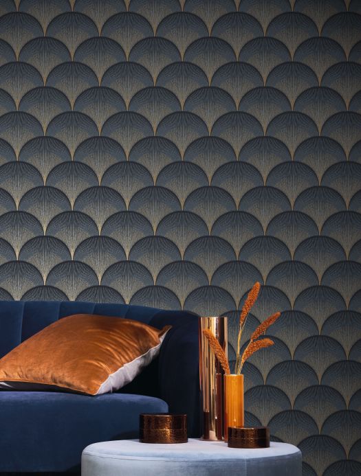 Art Deco Wallpaper Wallpaper Imperia black grey Room View