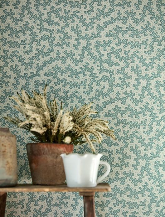 Funky Wallpaper Wallpaper Luca mint turquoise Room View