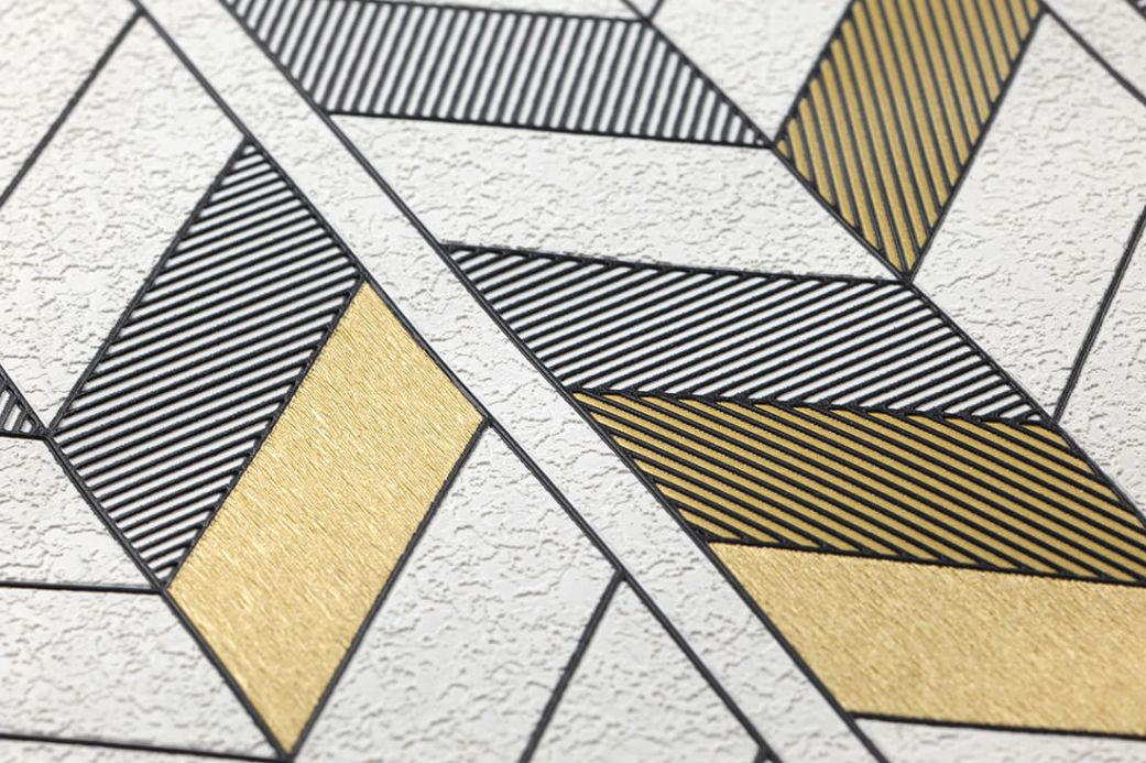 Archiv Wallpaper Herringbone by Porsche pearl gold Detail View