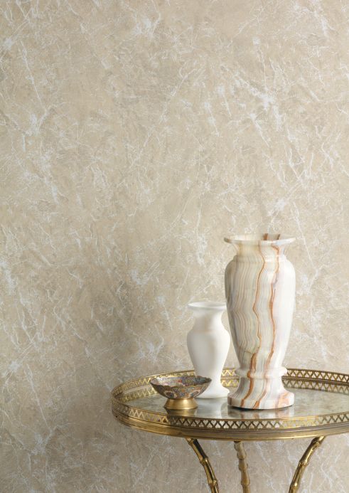Papel pintado piedra Papel pintado Moscato Marble beige Ver habitación