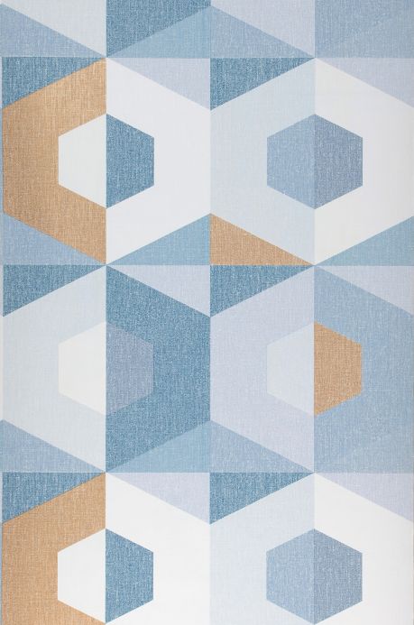 Geometric Wallpaper Wallpaper Fabrice ocean blue Roll Width