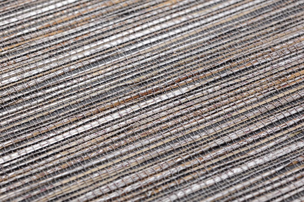 Papiertapeten Tapete Grass on Roll 03 Silbergrau Detailansicht