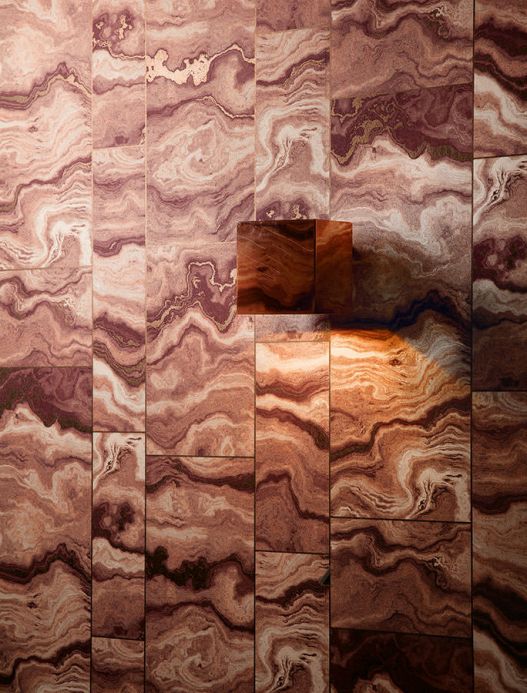 Stone Wallpaper Wallpaper Medea brown tones Room View