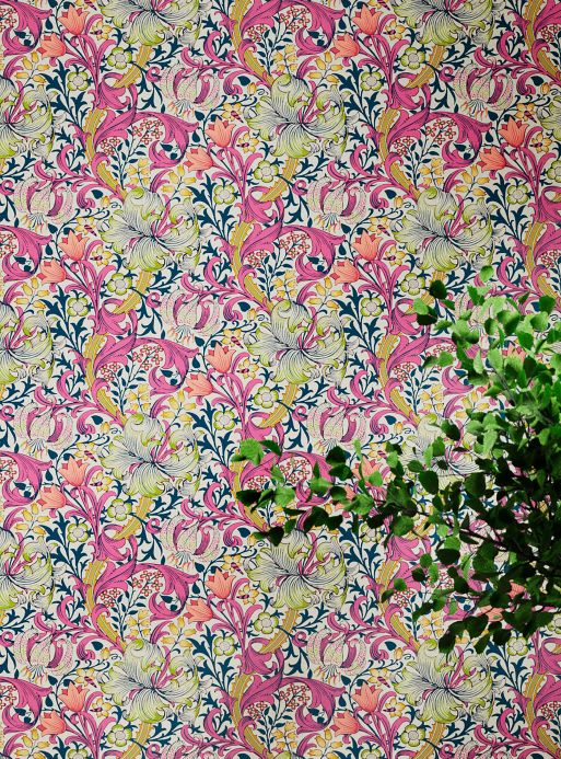 Papel de parede William Morris Papel de parede Wispa violeta urze Ver ambiente