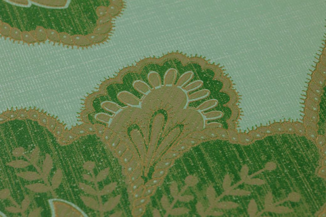 Archiv Wallpaper Mitra emerald green Detail View