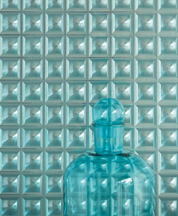 Metallic Wallpaper Wallpaper Gorgo turquoise lustre Room View
