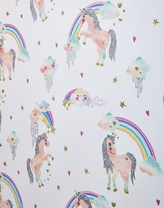 Children’s Wallpaper Wallpaper Daria cream white Room View