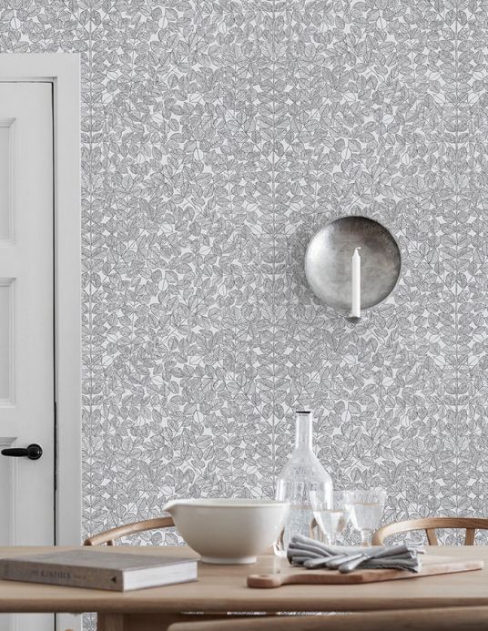 Grey Wallpaper Wallpaper Zilan anthracite Room View