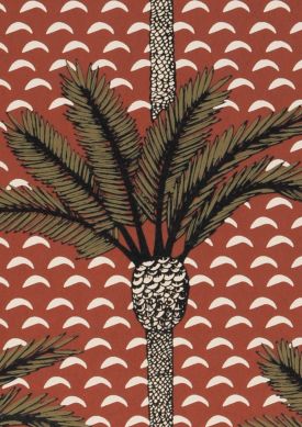 Palm Luxe Kastanienbraun Muster