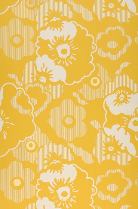 Floral Wallpaper Wallpaper Catia lemon yellow Roll Width