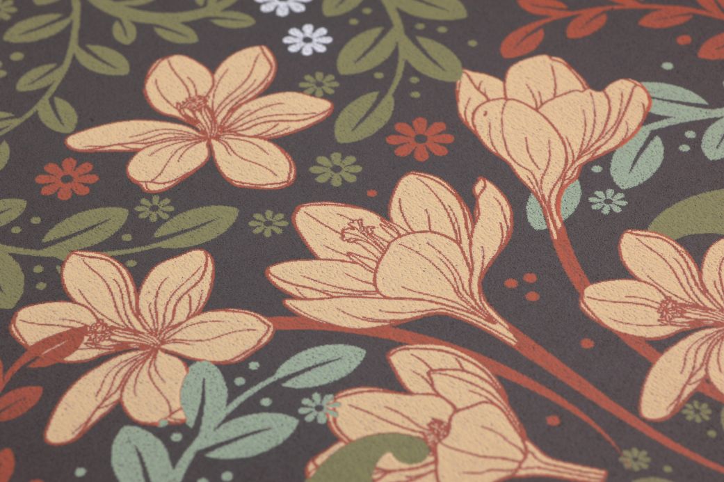 Styles Wallpaper Kristina olive green Detail View