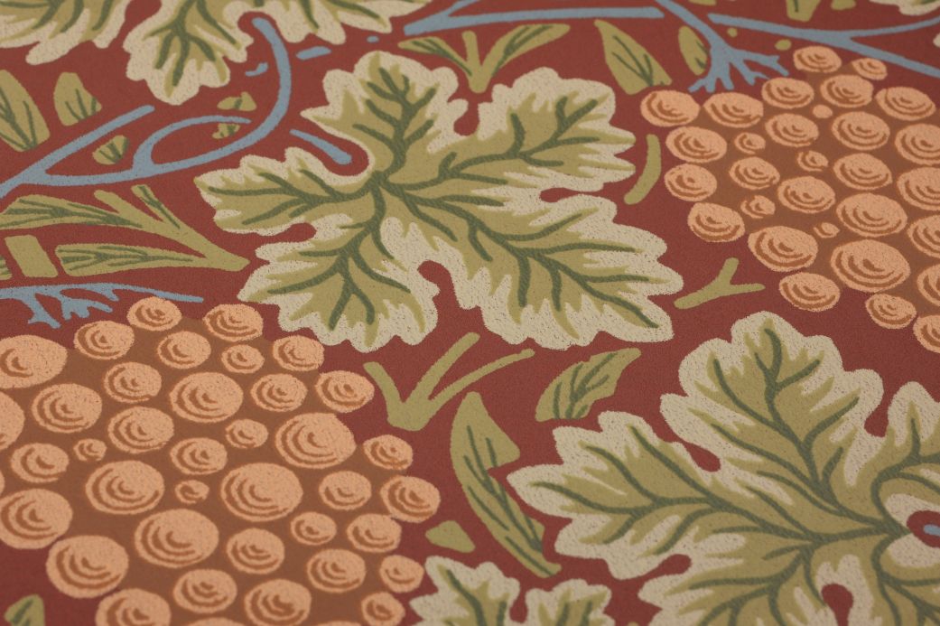 Material Wallpaper Bedran red brown Detail View