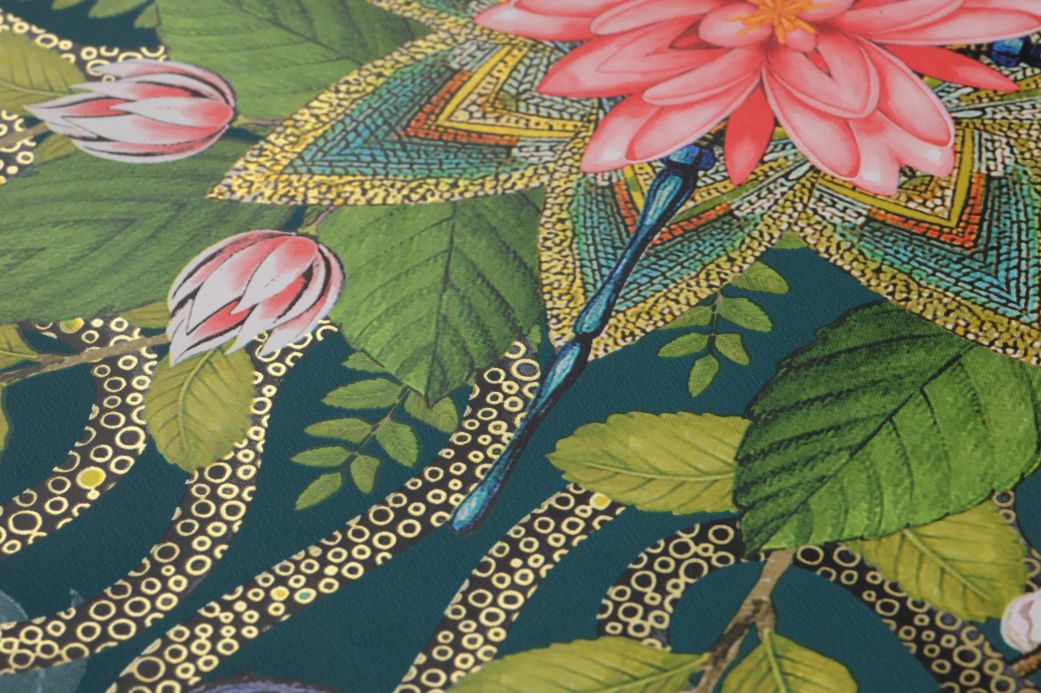 Bird Wallpaper Wallpaper Evolutia blue green Detail View