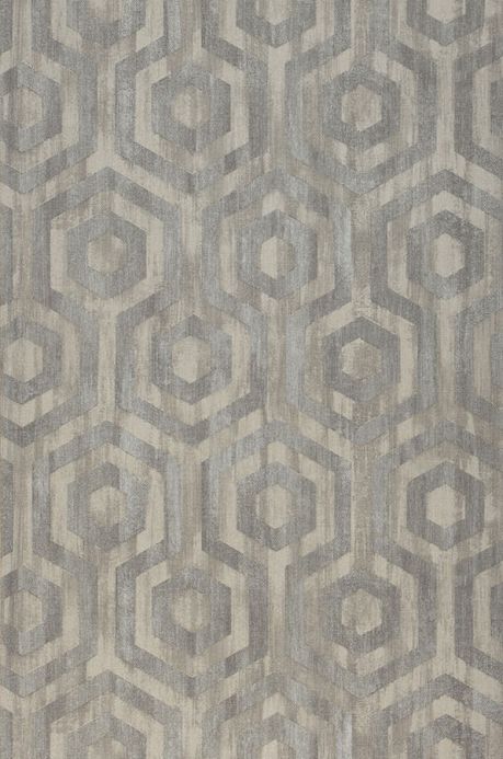 Geometric Wallpaper Wallpaper Marno grey brown Roll Width