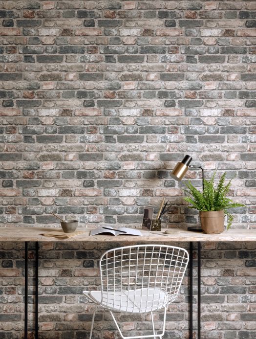 Stone Wallpaper Wallpaper Castor grey tones Room View