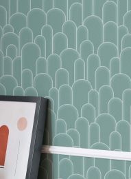 Wallpaper Fabius pastel turquoise