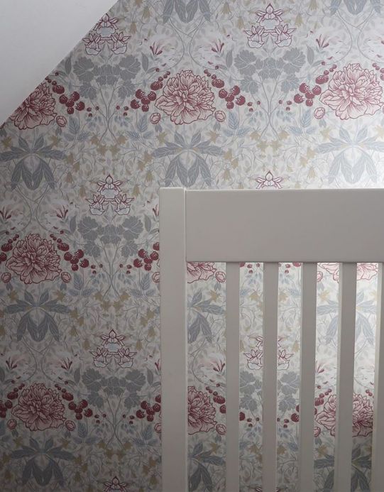 Classic Wallpaper Wallpaper Lovisa grey tones Room View