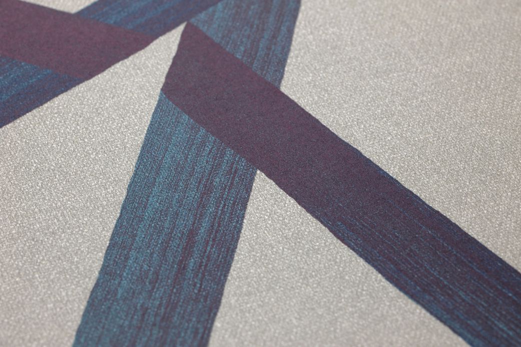 Papier peint géométrique Papier peint Holika bleu océan Vue détail